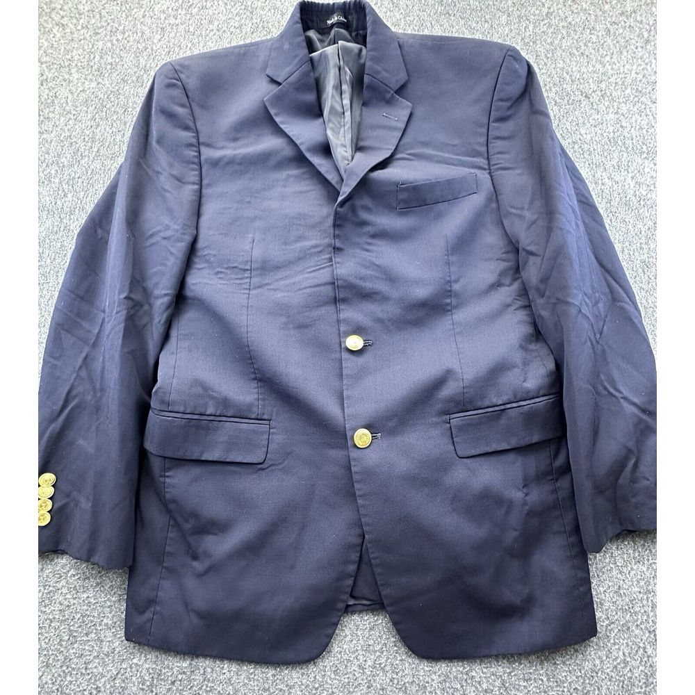 Chaps Blazer‎ Mens 38R Navy Blue Lined Suit Jacket Sport Coat Business